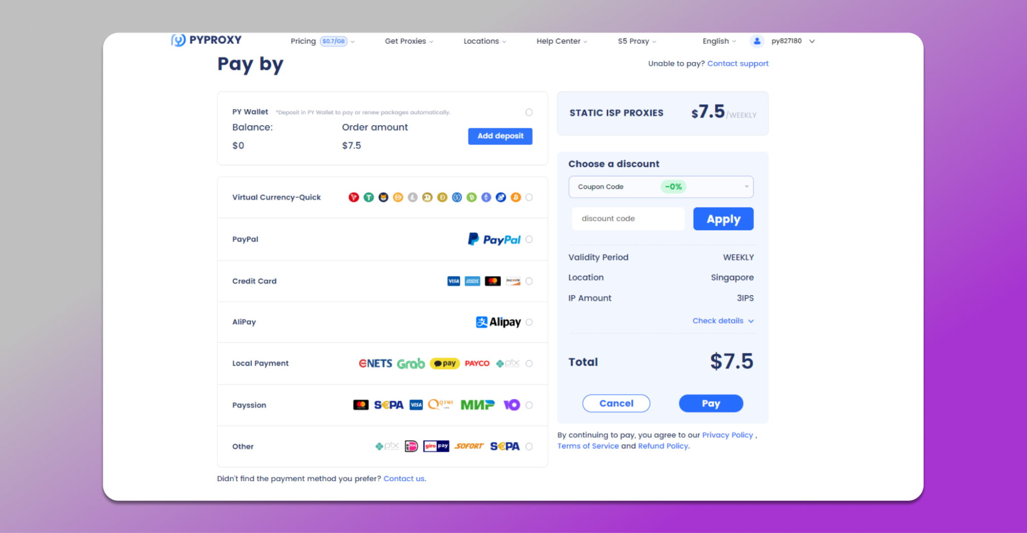 Payment method