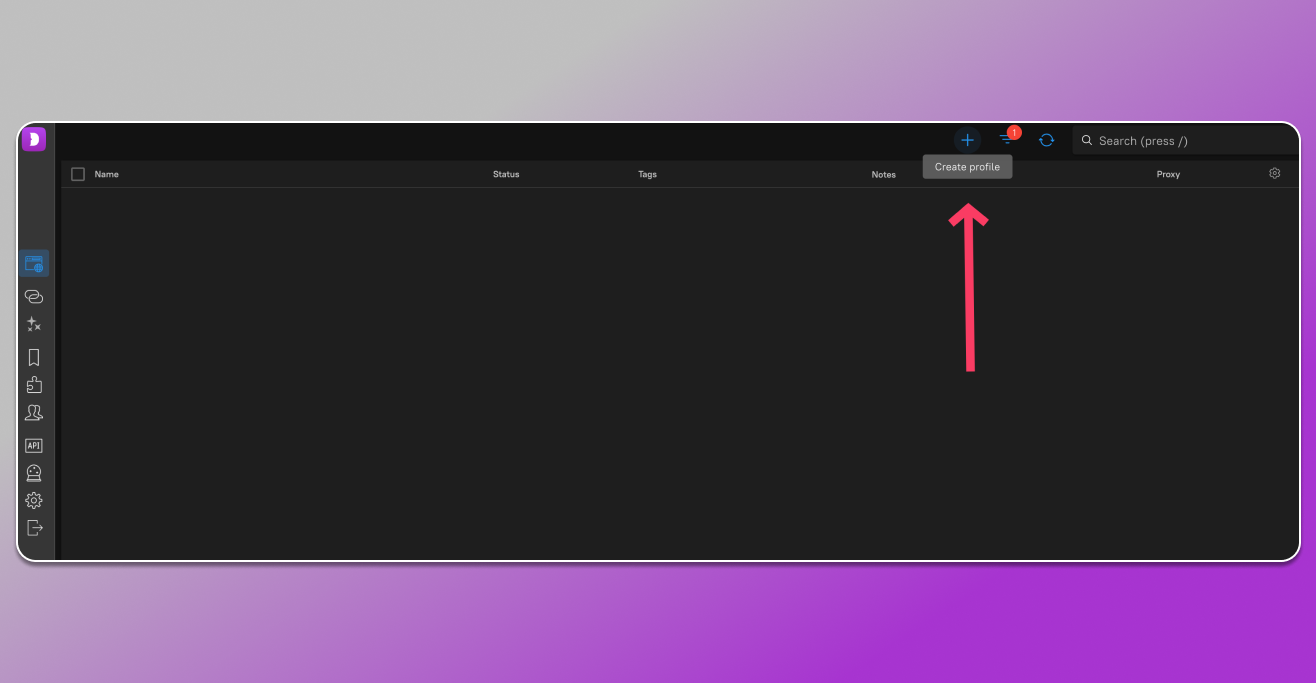create a profile