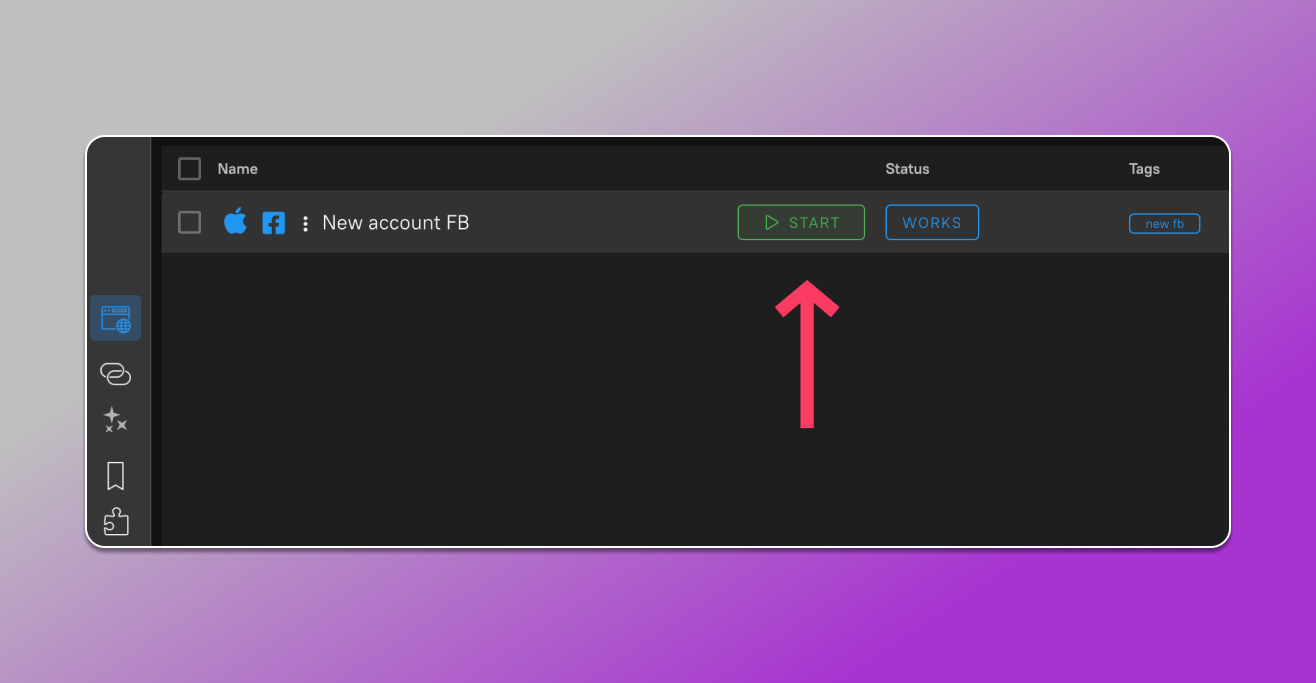 Start a new profile