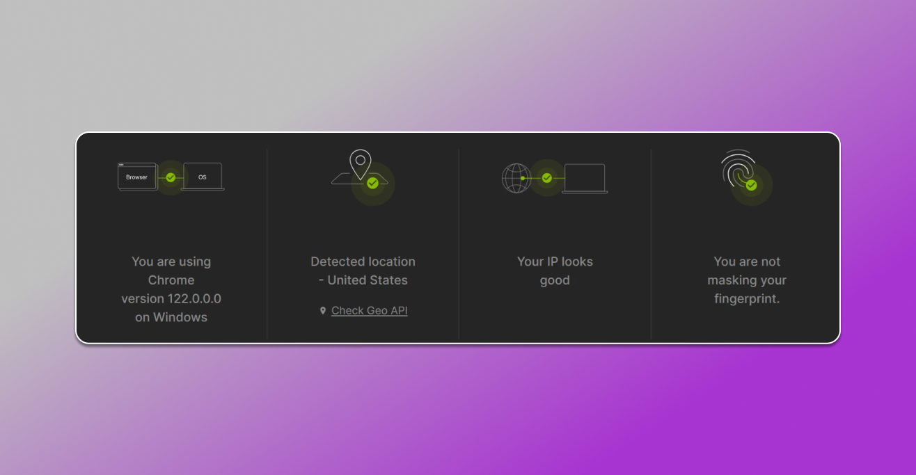 IP address cheking in pixelscan dolphin anty