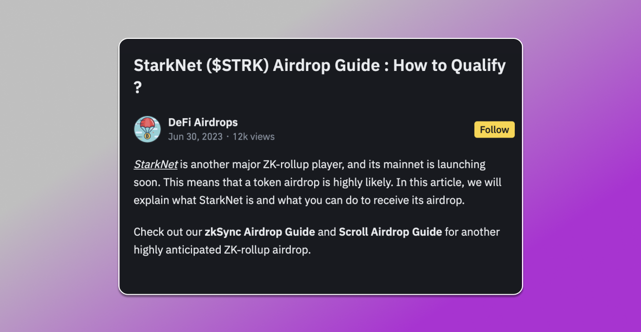 Guide to getting tokens on Binance