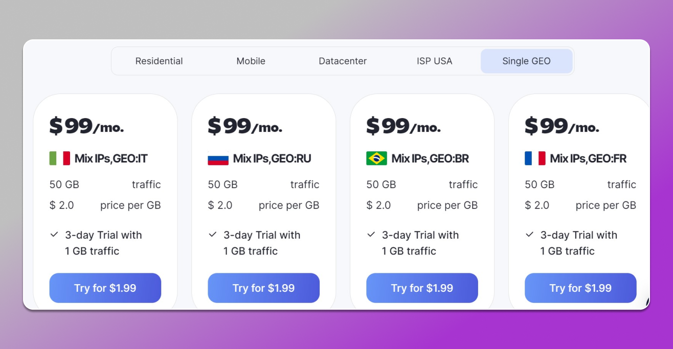 Geo proxy
