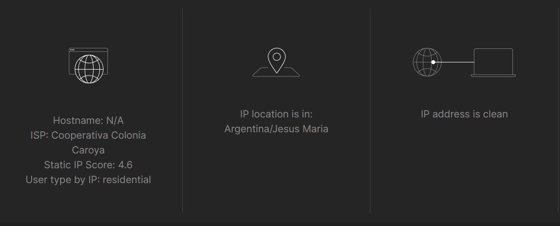Pixelscan Argentine proxy