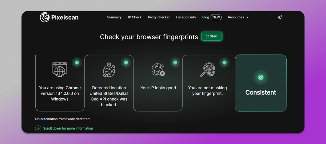 Browser Fingerprint Pixalscan Dolphin Anty