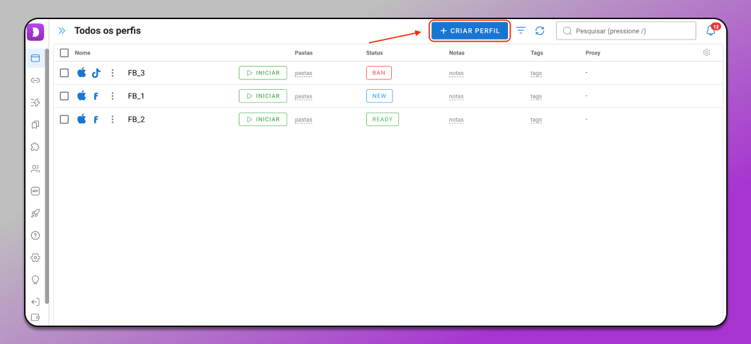 Adicionando NodeMaven ao Dolphin Anty