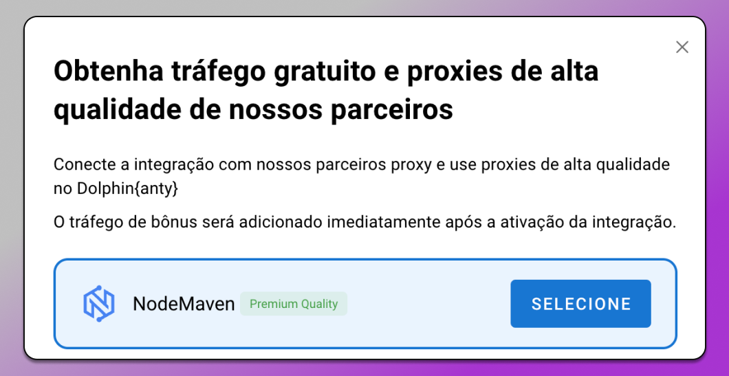 Adicionando NodeMaven ao Dolphin Anty