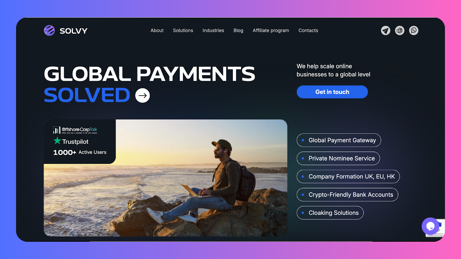Solvy Main Page Dolphin Anty