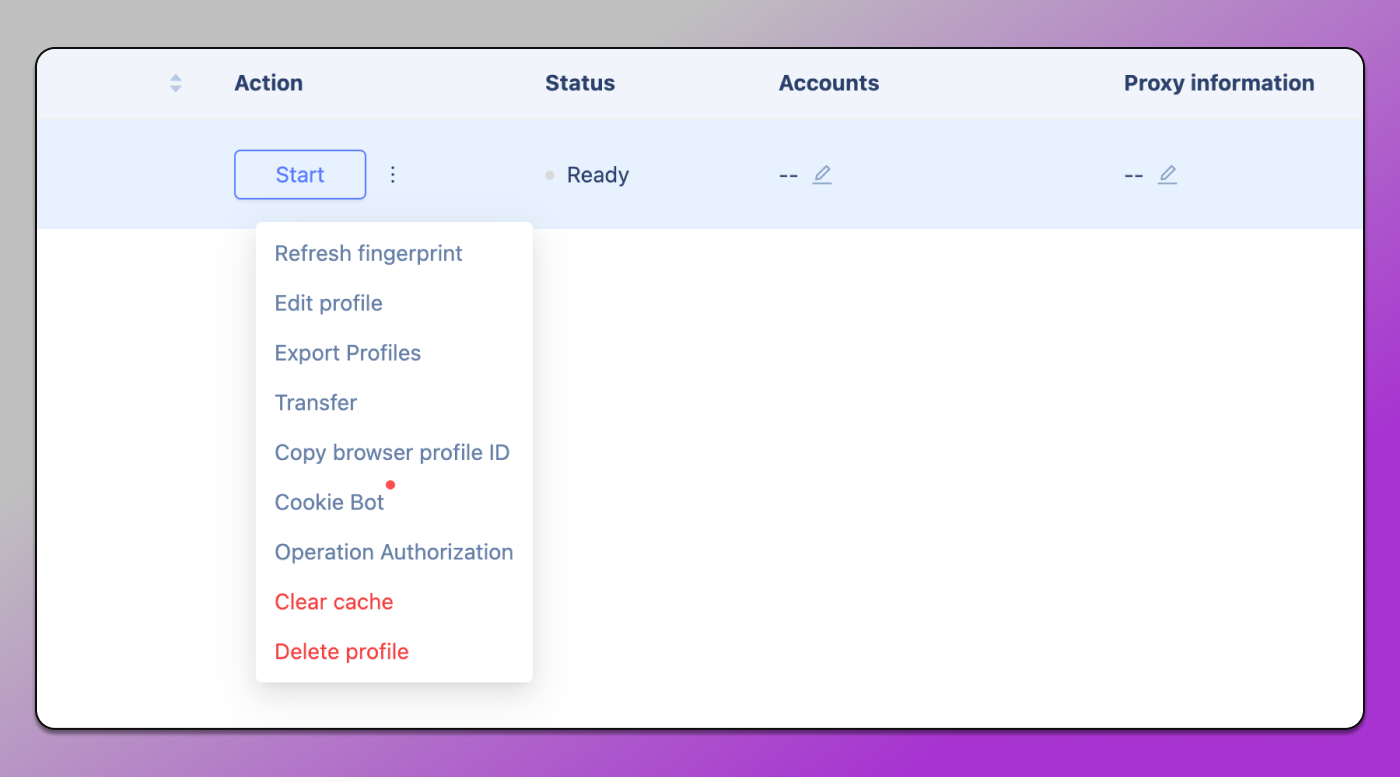 Profile management MoreLogin Dolphin Anty