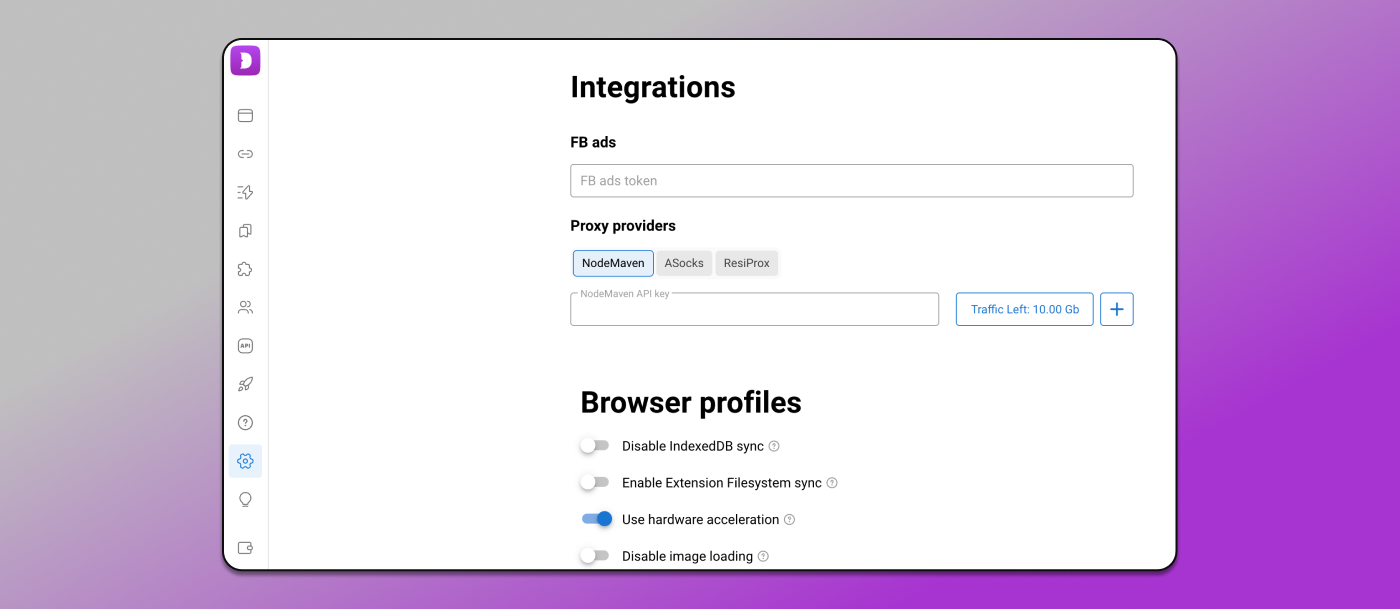 Integrations Dolphin Anty
