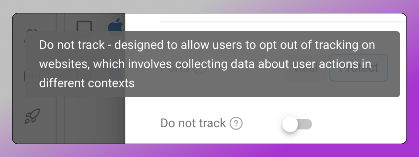 Do not track Dolphin Anty