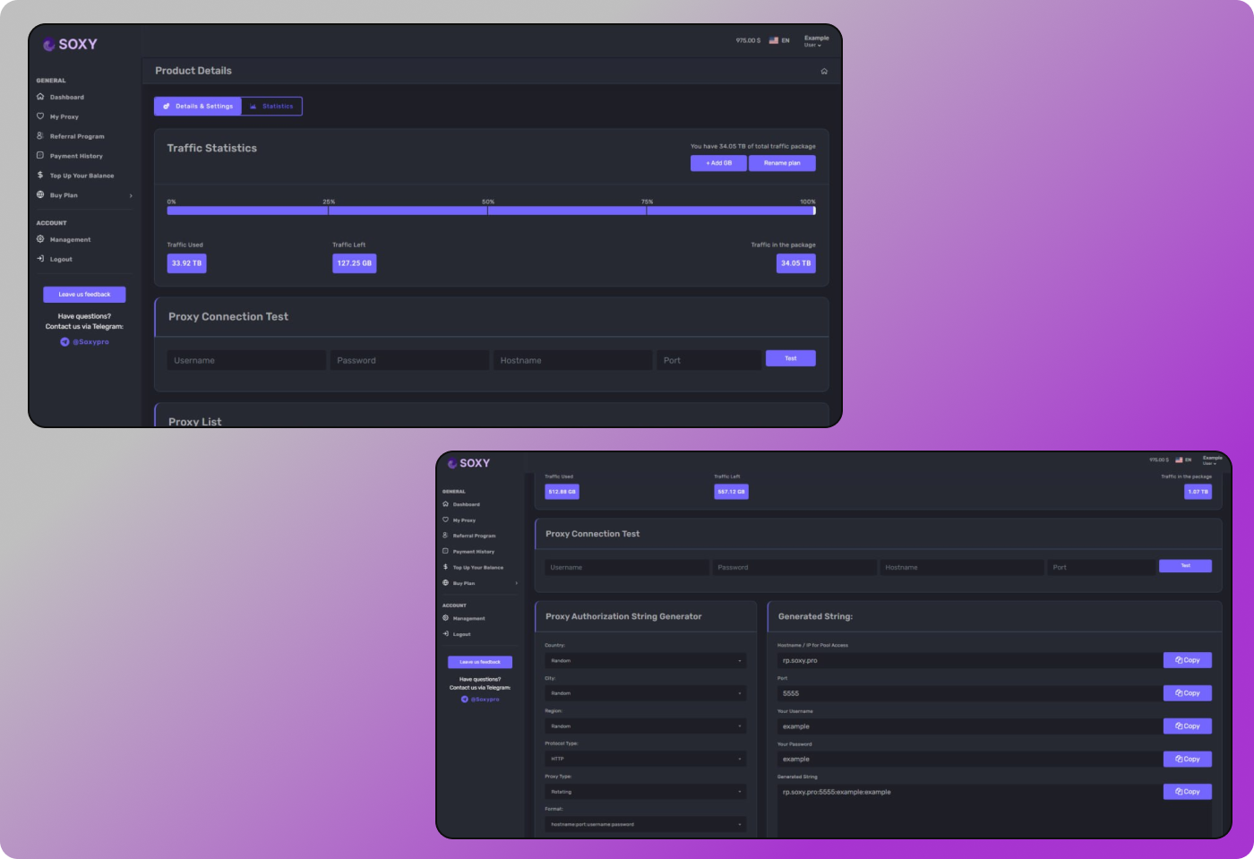 Soxy.pro Traffic Stats Dolphin Anty
