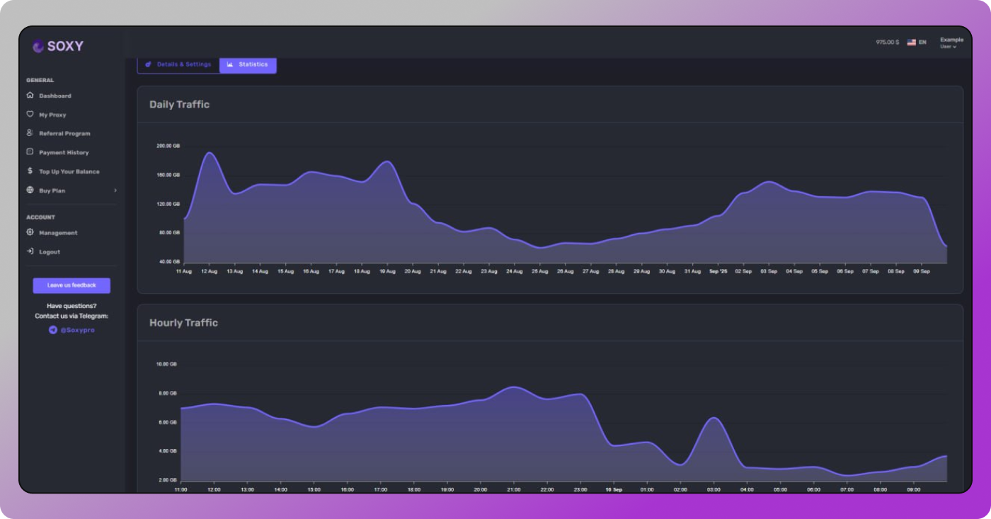 07 Soxy.pro Traffic Stats Test Dolphin Anty