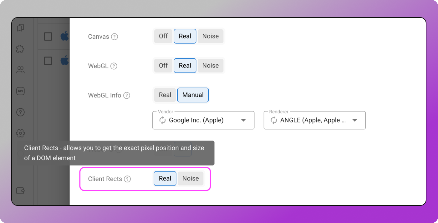 Client Rects Dolphin Anty